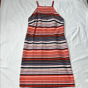 Tommy Hilfiger Pink Black Halter Sheath Midi Dress